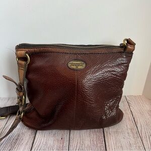 FOSSIL Explorer Vintage Leather Crossbody Brown